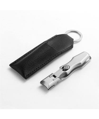 SVAASA Nail Clippers Portable Ultra Sharp Nail Clippers Stainless Steel Wide Jaw Opening Anti Splash Fingernail Cutter Manicure Tools Nail Trimmer (Color : Silver)