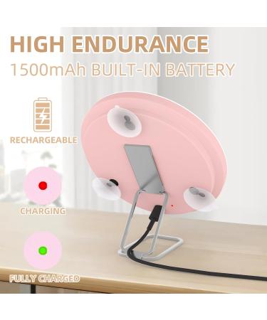 5X Magnifying Mirror with Light Large 5x Makeup Magnifying Mirror Lighted 5x Magnification Mirror with Adjustable Stand & Suction Cup 6inch Travel Magnifying Mirror Compact 5x LED Magnifying Mirror Pink 5X - Buy Online on GoSupps.com