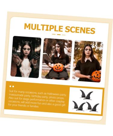 minkissy 12 Pairs Horn Hairpin Halloween Hair Accessories Halloween Party Supplies Costume Hair Accessories Creative Hair Accessories Black Outfit Hair Accessory for Women Demon Bobby Pins - Buy Online on GoSupps.com