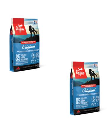 Orijen Original Dog | Double Pack | 2 x 340 g | Complete Food for Adult Dogs | 85% High Quality Animal Ingredients | Coated with Freeze-Dried Raw Ingredients