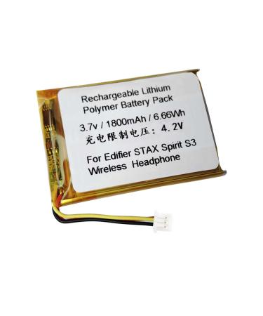 1800mah Battery Replacement for Edifier STAX Spirit S3 Wireless Headphone Compatible with Corsair HS75 XB Wireless Alienware AW988 HyperX Cloud Voyetra Turtle Beach- XP510 RX Headset