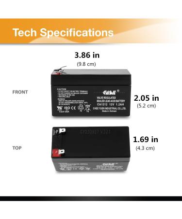 Casil 12V 1.2Ah Replacement Battery for ADI/Ademco 484 Security System & Technacell TC1212 Emergency Light | Buy Online Worldwide - Buy Online on GoSupps.com