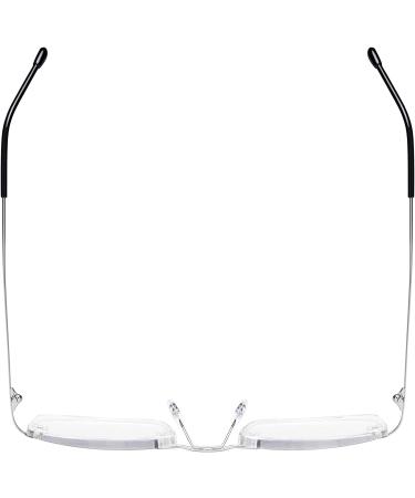 Eyekepper Men's Frameless Reading Glasses +3.00 Silver - Rectangle Rimless Reader Eyeglasses - Buy Online on GoSupps.com