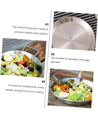 OUNONA 2 Pcs Amphora Pan Copper Frying Pan Barbecue Nonstick Frying Pan Low-Edge Pan Camping Cooking Pot Pan for Camping BBQ Grilling Camping Pans Kettle Outdoor Stainless Steel 25x25cmx2pcs - Buy Online on GoSupps.com