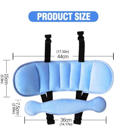 Baby Car Head Support Band - Toddler Sleep Neck Pillow for Kids | Blue Slumber Headrest for Auto Safety Seat - Buy Online on GoSupps.com