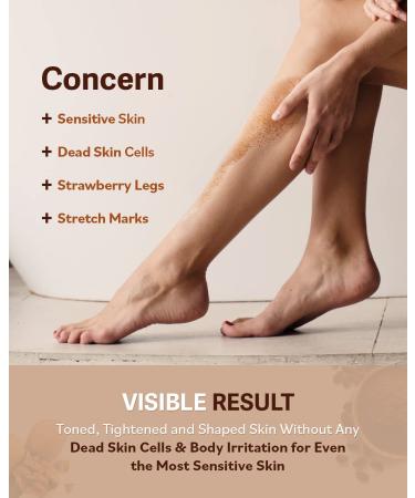 FOAMIST Vegan Arabica Coffee Body Scrub for Cellulite & Dark Spots - Exfoliate, Tone & Hydrate - 8.4oz - Buy Online on GoSupps.com