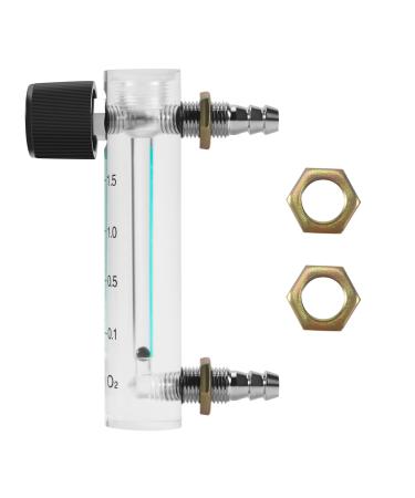 wemee 0.1-1.5LPM 1.5L Oxygen Flow Meter Flowmeter with Control Valve for Oxygen Air Gas