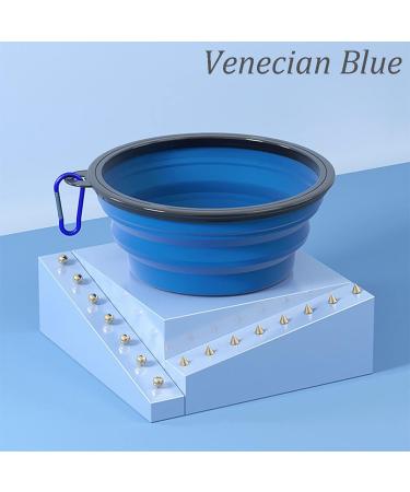 Buy 2-Pack Foldable Dog Travel Bowls - Portable Silicone Feeding Bowls for Pets | Blue & Green 350ml | Ideal for Water & Food with Carabiner Hook - Buy Online on GoSupps.com