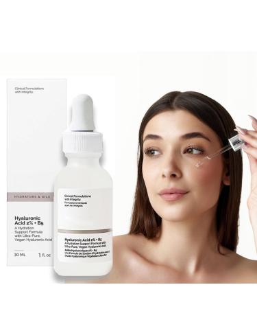 SEGMINISMART Hyaluronic Acid 2% + B5 Skincare Serum 30ML Hyaluronic Acid Serum for Face to Plump and Smooth Skin Minimise Pores Face Serum for Women & Men