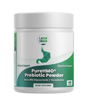 Layer Origin | PureHMO Human Milk Oligosaccharide (HMO 2'-FL) Prebiotic Powder - Feed 200 Billion Probiotics/Scoop, 45 Servings
