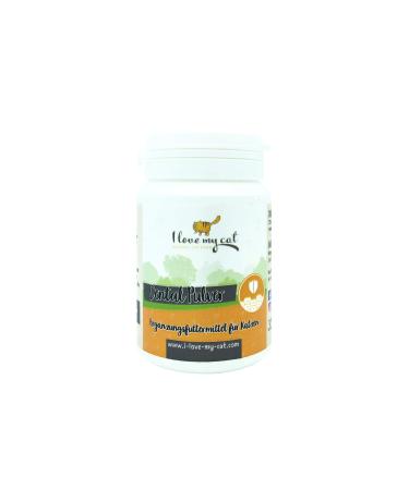 I love my cat natural cats dental care without artificial additives easy to use and dose effectively against dental surface and tartar dental powder - 35g
