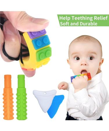 Sensory Chew Necklace Set for Kids - 6 PCS Silicone Teething Toys for Babies with Autism, ADHD, Anxiety - Easy to Clean - Buy Online on GoSupps.com