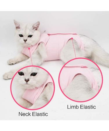 Cat Professional Recovery Suit for Abdominal Wounds or Skin Diseases  E-Collar Alternative for Cats and Dogs  After Surgery Wear  Pajama Suit Medium Pink - Buy Online on GoSupps.com
