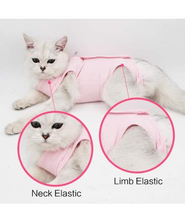 Dotoner Katzenbody After Op - Anti-Trolley Cat Body Suit for Surgery Recovery | Skin Disease & Castration Support | E-Neck Band Alternative for Cats & Dogs (Size S Rose) - Buy Online on GoSupps.com