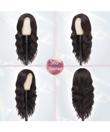 Piolamdo 26 Brown Wavy Wig for Women - Premium Fiber Natural Look Wig for Daily & Party Use - Buy Online on GoSupps.com