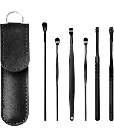 Aoyuexi 6 Pcs Ear Wax Removal Set - Stainless Steel Earwax Remover Kit with Storage Bag for Adults & Kids - Buy Online on GoSupps.com