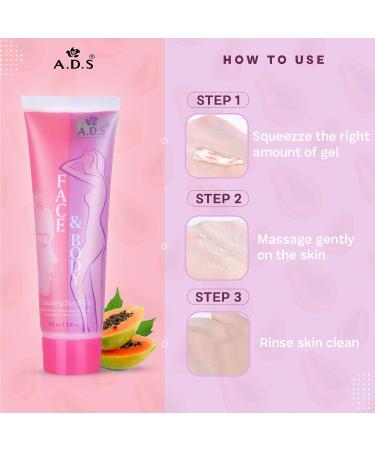Buy Facee & Body Cleansing Scrub Gel Papaya 100ml | Exfoliating & Refreshing | International Shipping - Buy Online on GoSupps.com