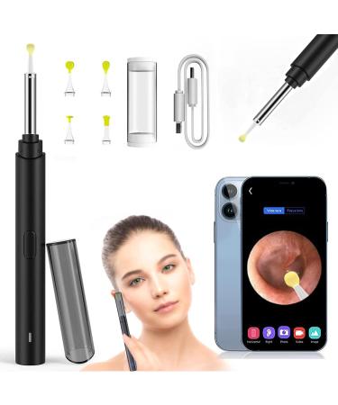 Ear Wax Remover Tool with Camera WiFi Smart Otoscope Earwax Removal with 6 LED Lights 2.4Ghz Endoscope Earwax Cleaner 1080P HD 3.5mm Visual Ear Cleaning Tools