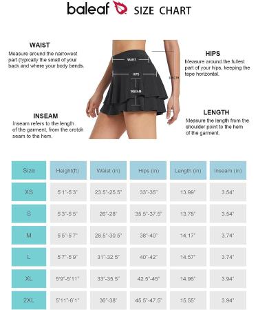 Baleaf Women's Pleated Tennis Skirt with Ruffle Layers and Shorts - Black Medium - Buy Online on GoSupps.com