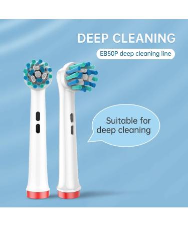 YanBan Angled Bristles Replacement Toothbrush Head - 16pcs | Deep Cleaning for Oral B Braun Electric Toothbrush | Stain Removal - Buy Online on GoSupps.com