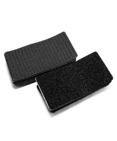 Strenco 2x4 Hook and Loop Strips - 15 Sets | Heavy Duty Black Sticky Back Fastener with Adhesive - Buy Online on GoSupps.com