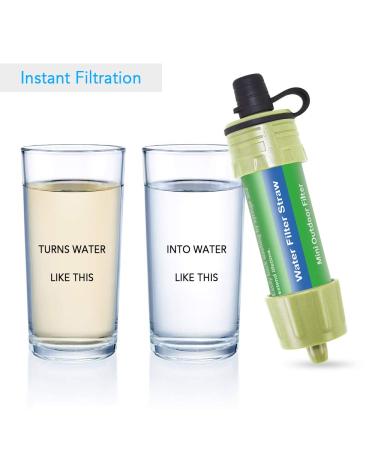 Lixada Mini Water Filter | 5000L Portable Straw Filter for Camping & Travel | Emergency Water Filtration System - Buy Online on GoSupps.com