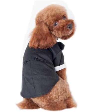 Keysui Black Dog Tuxedo Suit Puppy Wedding Clothes Coat Doggie Costume X-Large Size - Buy Online on GoSupps.com