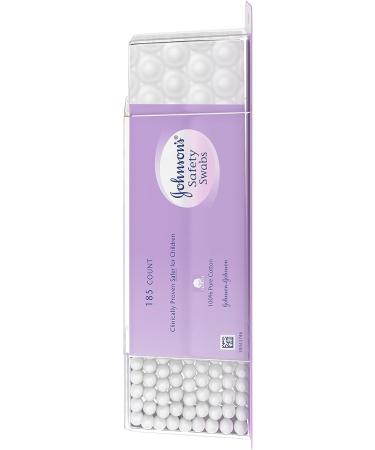 Johnson's Safety Ear Swabs for Babies and Children - Gentle Non-Chlorine Bleached Cotton - 370 ct (2 Packs) - Buy Online on GoSupps.com