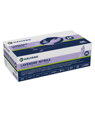 Halyard Lavender Nitrile Exam Gloves Powder-Free Non-Sterile 3.1 mil - Size 9.5 Medium (Box of 250) - Buy Online on GoSupps.com