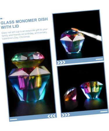Housoutil Glass Monomer Dish Glass with Lid Manicure Bowl Dappen Dish Cups Monomer Holder Dappen Dish Bowl Acrylic Liquid Holder Dappen Dish with Lid Dappen Bowl Storage Box Nail - Buy Online on GoSupps.com