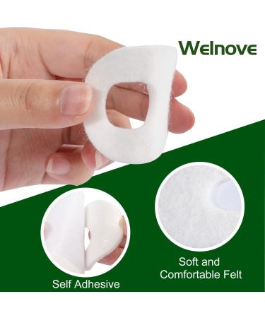 Welnove 42pcs Callus & Corn Protectors - Adhesive Pain Relief for Calluses, Corns, Blisters, Heel Friction - Self Stick Cushions, White - Buy Online on GoSupps.com