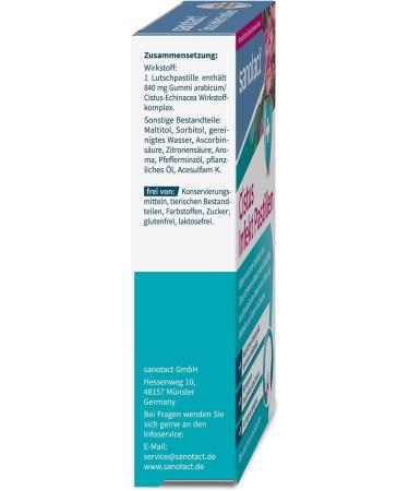 Sanotact Cistus Infect Pastilles - Cistus-Echinacea Lollipops for Virus & Bacteria Defense - 180 Pack (6 x 30) - Relief for Cough & Irritation - Fruit Mint Flavor - Buy Online on GoSupps.com