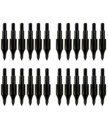 24 Pcs Steel 100 Grain Archery Arrow Field Points Field Tips - Practice Target & Hunting Arrows Heads for Recurve, Compound Bow & Crossbow Bolts Screw-in