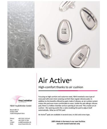 Screw in air-tactive comfort nose pads soft silicone-glass nose pads 15 mm air chamber/airbag/nose piece non-slip nose brick pads for glasses sunglasses (1 pair per order) 15mm for screwing - Buy Online on GoSupps.com
