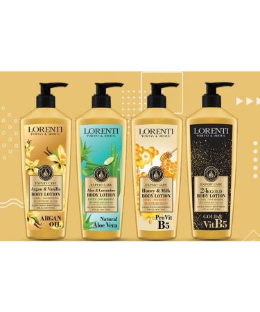 Lorenti Body Cream Lotion | 24K Gold Body Lotion | Ultra Nourishing Multi Vitamin Repair 400ml - Buy Online on GoSupps.com