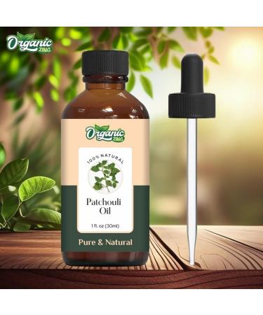 Organic Zing Patchouli Oil Pure & Natural for Skin Face Hair Care Aroma Therapy Diffuser Conditioner - 30ml - Buy Online on GoSupps.com