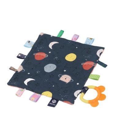 Baby Security Blanket Baby Security Blanket Soft Cute Space Pattern Infant Soothing Blanket with Teether Sensory Toy