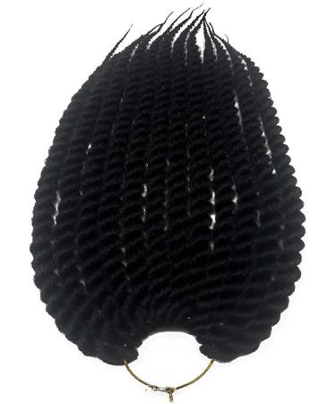 Coolbers 12 Inch Black Havana Mambo Twist Braids Crochet Hair Extensions Synthetic Crochet Braids 12 Roots Jumbo Twist Braids for Women (12 Inch 1B) 12 Inch #1B - Buy Online on GoSupps.com