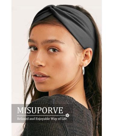 Boho Wide Headbands for Women - Non Slip Yoga Headbands 4 Pcs - Buy Online on GoSupps.com