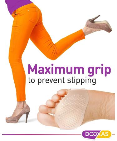 Clear Silicone Metatarsal Foot Pads for Men & Women | Thicker Gel Cushion Inserts for Comfort & Pain Relief | Upgraded Shoe Inserts - Buy Online on GoSupps.com