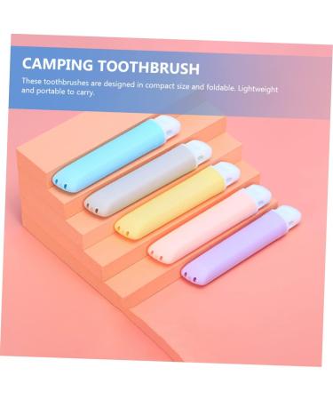 Frcolor 5-Piece Ergonomic Folding Toothbrush Set | Daily Dental Accessories for Home Use - International Shipping Available - Buy Online on GoSupps.com