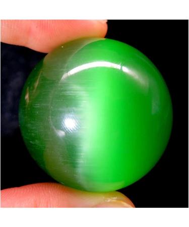 Ornament Natural Green Cat Eye Crystal Sphere Stone Ball 30-40mm 1pc Stone Collection - Buy Online on GoSupps.com