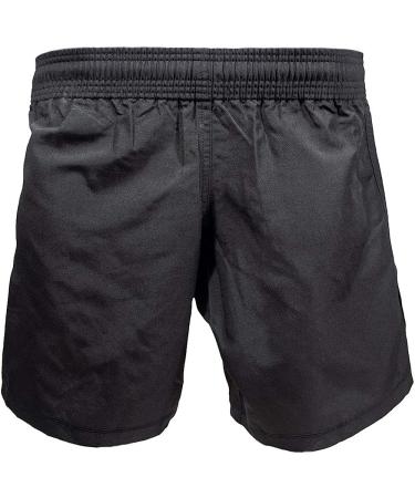 Revgear Kids Premier MMA Shorts | Youth Martial Arts | Durable & Comfortable | Side Slit for Kicking | Black/Black - Medium - Buy Online on GoSupps.com