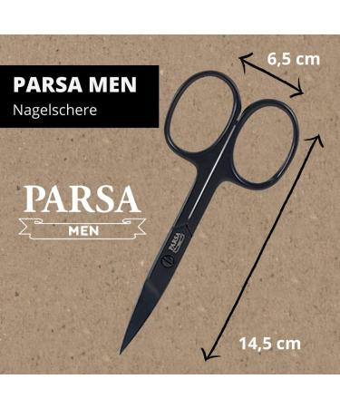 Parsa Professional Nail Cutter for Men - Curved Stainless Steel Fingernail & Toenail Scissors (Black & Matte) - Precision Grooming Tool - Buy Online on GoSupps.com