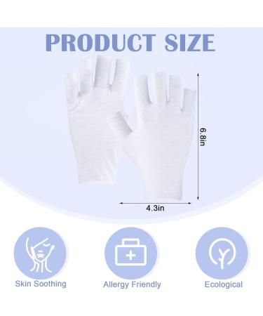Geyoga Fingerless Moisturizing Gloves - 6 Pairs Eczema Cotton Gloves for Adults - Half Finger Touchscreen & Lotion Gloves for Overnight Dry Hands - Ideal Sleeping Gloves for Women - Buy Online on GoSupps.com