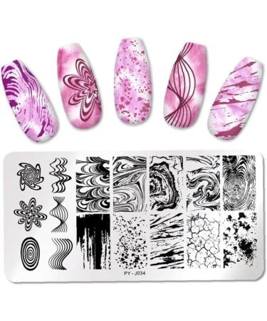 PiniceCore Marble Pattern Nail Stamping Plates | Stainless Steel Nail Art Stencil Tools for Stunning Designs - Buy Online on GoSupps.com
