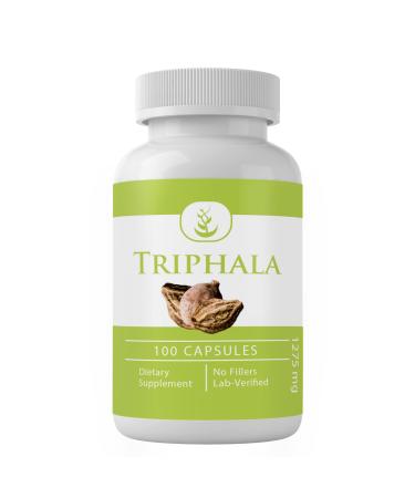 Pure Original Ingredients Triphala Powder, (100 Capsules) Always Pure, No Additives Or Fillers, Lab Verified 100 Count (Pack of 1)