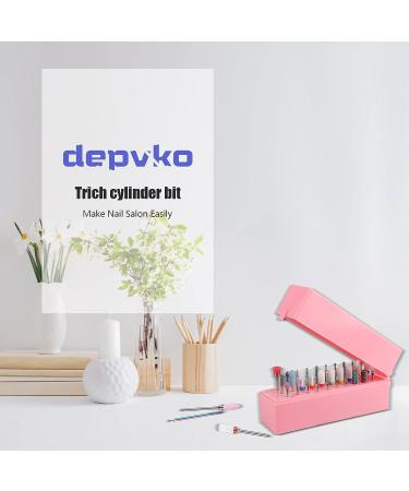 30Pcs Nail Drill Bits Set with Pink Holder - Tungsten Carbide Diamond Ceramic Quartz - 3/32 Inch Pointed Cuticle Bits for Acrylic Gel Nail Manicure - Home Salon - Buy Online on GoSupps.com