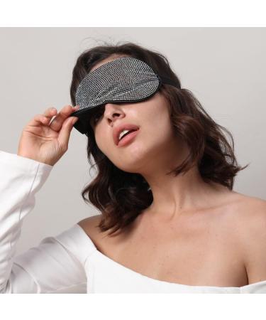 Shop Natalie Mills Bling Silk Sleeping Masks - Luxury Black & White Eye Masks for Beauty Sleep | International Shipping - Buy Online on GoSupps.com