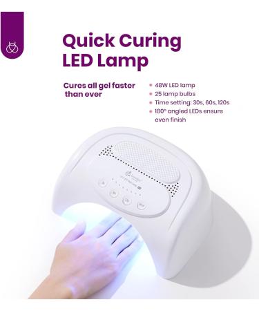 Beetles Gel Nail Polish Starter Kit with 48W UV LED Lamp - 12 Colors, Base/Top Coat, Glitter, DIY Manicure Set - Buy Online on GoSupps.com